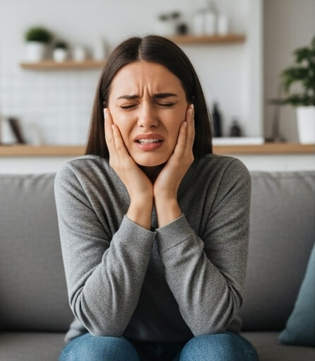 Women image in tooth pain - Emergency dentist Didcot